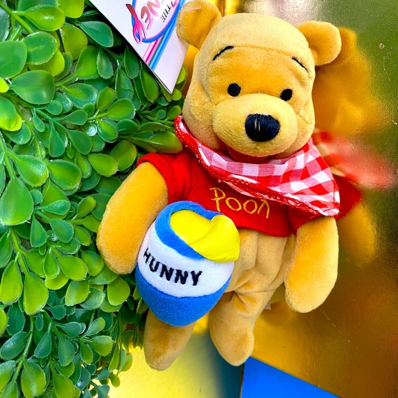 DISNEY STORE EXCLUSIVE NWT 90s PICNIC WINNIE THE POOH & HUNNY POT BEAN BAG PLUSH - Picture 2 of 8